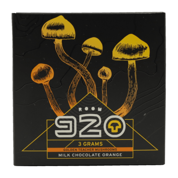 Room 920 - Mushroom Chocolate Bar - Milk Chocolate Orange - 3 grams | Magic Mushrooms Montreal Canada