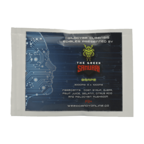 The Green Samurai - Shroom Gummies - Grape - 3g | Magic Mushrooms Montreal Canada